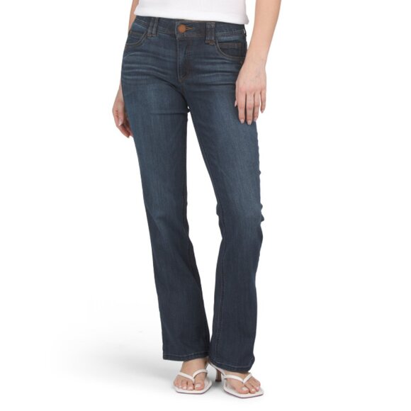 DEMOCRACY Indigo Ab Technology High Rise Itty Bitty Bootcut Jeans - Picture 1 of 2